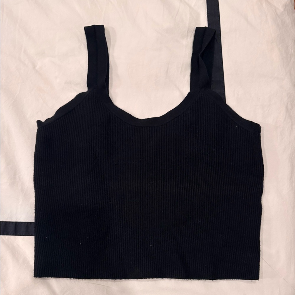 Abercrombie & Fitch Black Ribbed Tank Top
